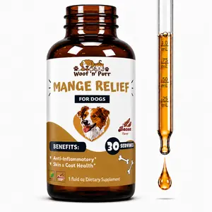 Mange Relief for Dogs – Dog Skin & Coat Support, Anti-Inflammatory Formula, Itch & Irritation Relief, 30 Servings