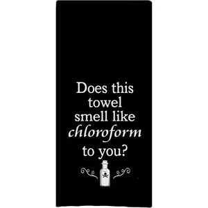 Funny Gothic Kitchen Towel with Skull and Bottle Design, 18x26 Inch Soft Polyester Fiber, Perfect for Witchcraft Lovers, Dish Cloth