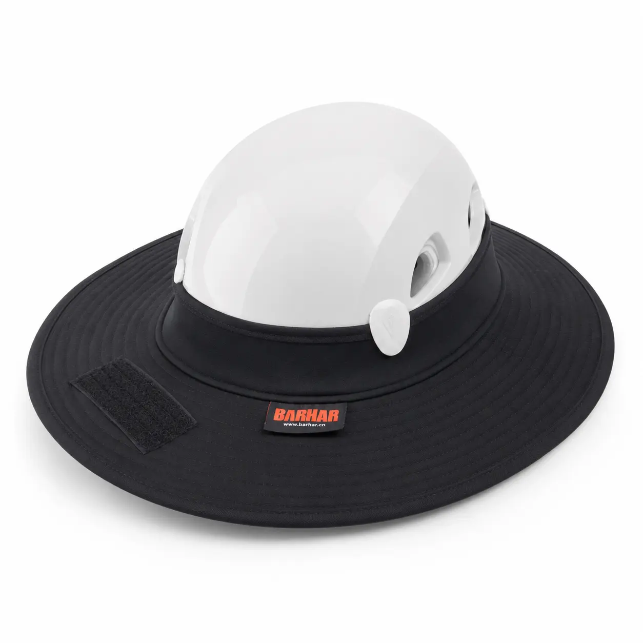 BARHAR Hard Hat Sun Visor Attachment - Reversible Wide Brim Work Accessory, Water Resistant Hook-and-Loop Clip-On for Construction, Landscaping Sun Protection