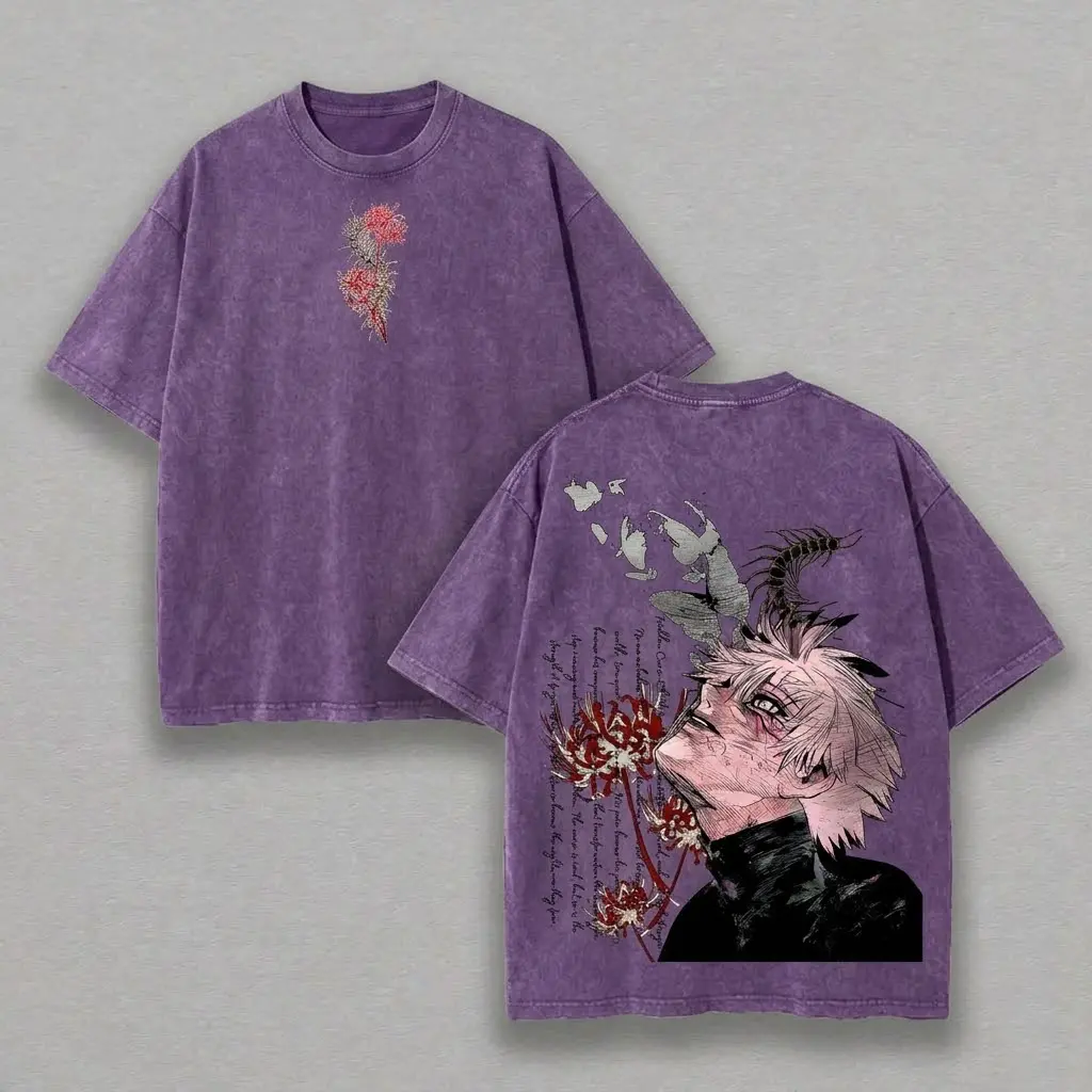 Purple-Acid Wash Tshirt