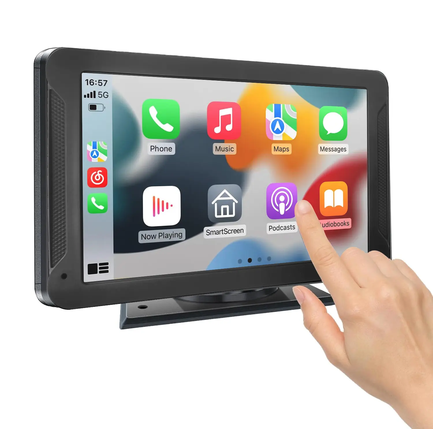 7 Inch Portable Wireless Apple CarPlay & Android Auto Screen, 12-24V Universal Car Touchscreen Monitor with HD Backup Camera, Mirror Link, Bluetooth FM AUX, Suitable for Car Truck Van RV