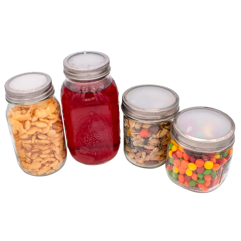 Leak Proof Platinum Silicone Sealing Lid Liners for Mason Jars 10 Pack