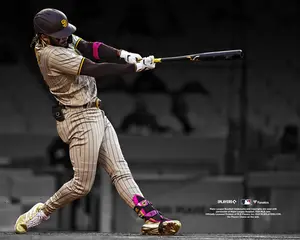 Fernando Tatis Jr. San Diego Padres Unsigned Home Run vs. Los Angeles Dodgers Spotlight Photograph