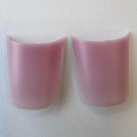 Duck Nails Short with Moon Curve Pure Berry Pink