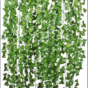 SINSOLEDAD 12/24 Pcs Elegant Artificial Ivy Garland Set Realistic Greenery Hanging Plant Vine for Weddings Parties Home Decor Eco-Friendly Plastic Material Vivid Ornaments Easy Fixing on Shelves Lattices Fences and Walls Decorative Ecological Decoration