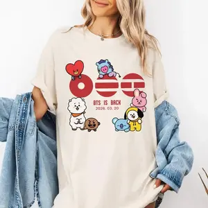 kpop Arirang Comeback OT7 Tee, BT21 Color Shirt, Bangtan Arirang Shirt, Gift for kpop Fans, kpop Fan Shirt, kpop World Tour Tee, kpop 2026