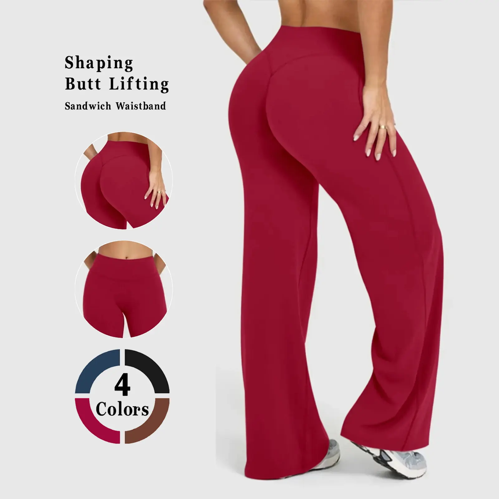Women's High Waist Wide-Leg Yoga Pants, Soft High-Stretch Casual Sweatpants with Pockets for Daily Wear, 2026 New Collection, Featuring Cozy Comfort & Fashionable Cut