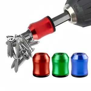 Strong Magnetic Screw Ring, 1/4 Inch/ 6.35 mm Universal Magnetic Screw Ring Bit for Hex Screwdriver and Power Bits Screwring Powerbits