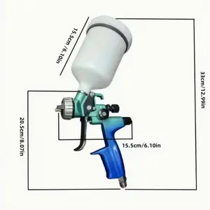 HVLP Paint Spray Gun with 600ml Cup, 1.3mm Nozzle Gravity Feed Air Paint Sprayer for Car Auto Painting, 3 Colors Available (Coffee/Black/Silver), Professional Automotive Paint Spraying Tool