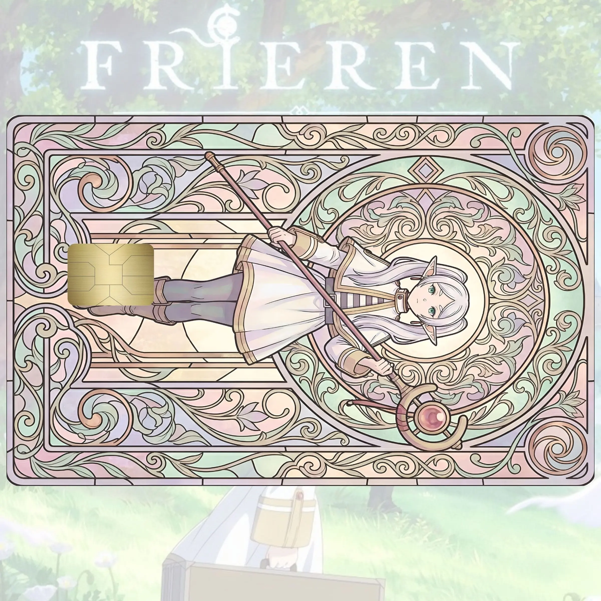 Anime Frieren Credit Card Skin, Personalized Vinyl Skin, Waterproof Card Cover, Anime Fans Gift, Anime Lovers, Birthday Gift Anime