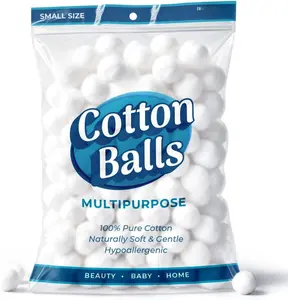 300 Small Cotton Balls for Make-Up, Nail Polish Removal, Pet Care, Applying Oil Lotion or Powder, Made from 100% Pure & Natural Cotton, Soft and Absorbent for Household Needs (300 Count)