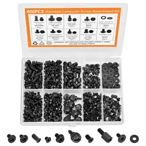 400 count   Screws Kit for PC, Includes Motherboard Screws, Standoffs, SSD Mounting Screws, PC Case, Fan, and Hard Drive Screws - High-Strength & Durable for Custom Builds and Repairs