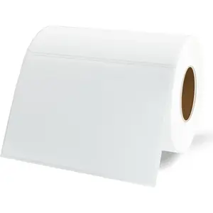 Name Tag Stickers,3.5" x 2.25" White Labels,Waterproof/Oil/Tear Resistant/Ink Won't Smudge (260pcs,1 Roll)