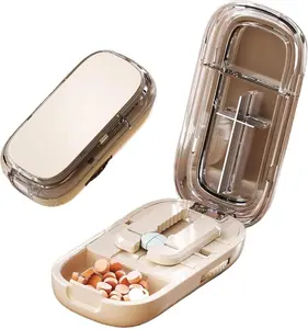 Portable Precision Pill Cutter with Storage Case – Adjustable Blade for Small & Tiny Tablets, Clean & Even Splits, BPA-Free Food-Safe Material, Travel & Senior Friendly Pill Splitter#PillCutter #PillSplitter #MedicineOrganizer