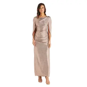 Long Dress with Back Drape Sleeves