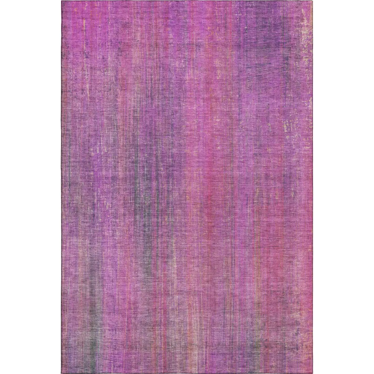 HomeRoots 648744 Pastel-Colored 5 x 8 ft. Lilac & Blush Striped Machine-Made Rectangle Area Rug, Washable with UV Protection, Pastel-Colored Area Rugs