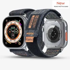 Kalebol Stylish Denim Cowboy Wearable Watch Band (44-49mm, Band Only) - Men's Tech Accessory for Smart Watches Compatible with Ultra/Ultra2, Series 10/9/SE/8/7/6/5/4/3/2/1