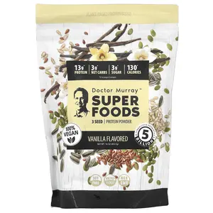 Dr. Murray's Super Foods, 3 Seed Protein Powder, Pumpkin + Flax + Sunflower, Vanilla, 16 oz (453.5 g)