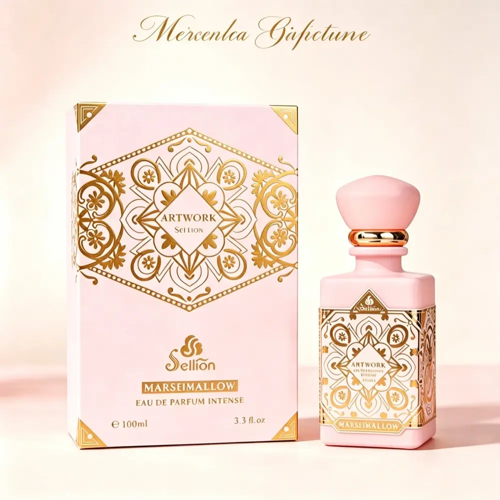 Luxury pink frosted glass women’s perfume, 100 ml EDP, long-lasting, elegant gold-embossed bottle, premium gift box for birthdays and holidays
