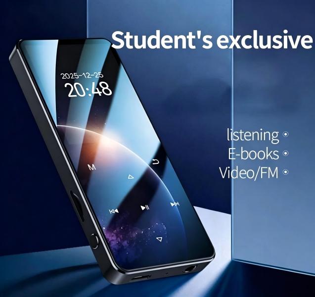 Portable Bluetooth 5.0 MP3 Player, Mini Music Player with Speaker, FM Radio, Voice Recorder, Perfect Gift for Kids, Students, Sport & Daily Use