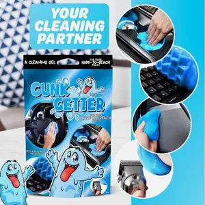 Pack of 6 Gunk Getter for Cleaning Gel for Those Hard to Reach Places - Press & Pull back the gunk, great for cleaning hard to reach places in cars, keyboards, clippers & much more, practical cleaning products