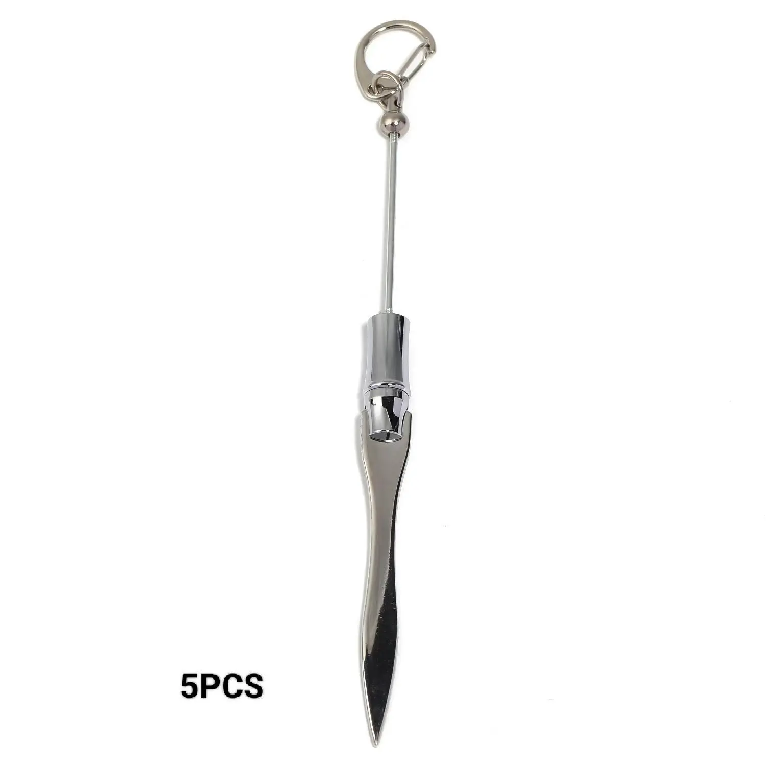 Letter Siliver ZK334010 5PCS