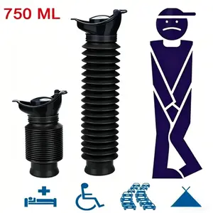 Pee Bottles for Men, Portable Urinal for Men, Collapsible Urine Bottle 750ML, Car Urinals for Men and Women, Emergency Urinal Shrinkable Pocket Toilet for Travel, Camping, Traffic Jam, Road Trips