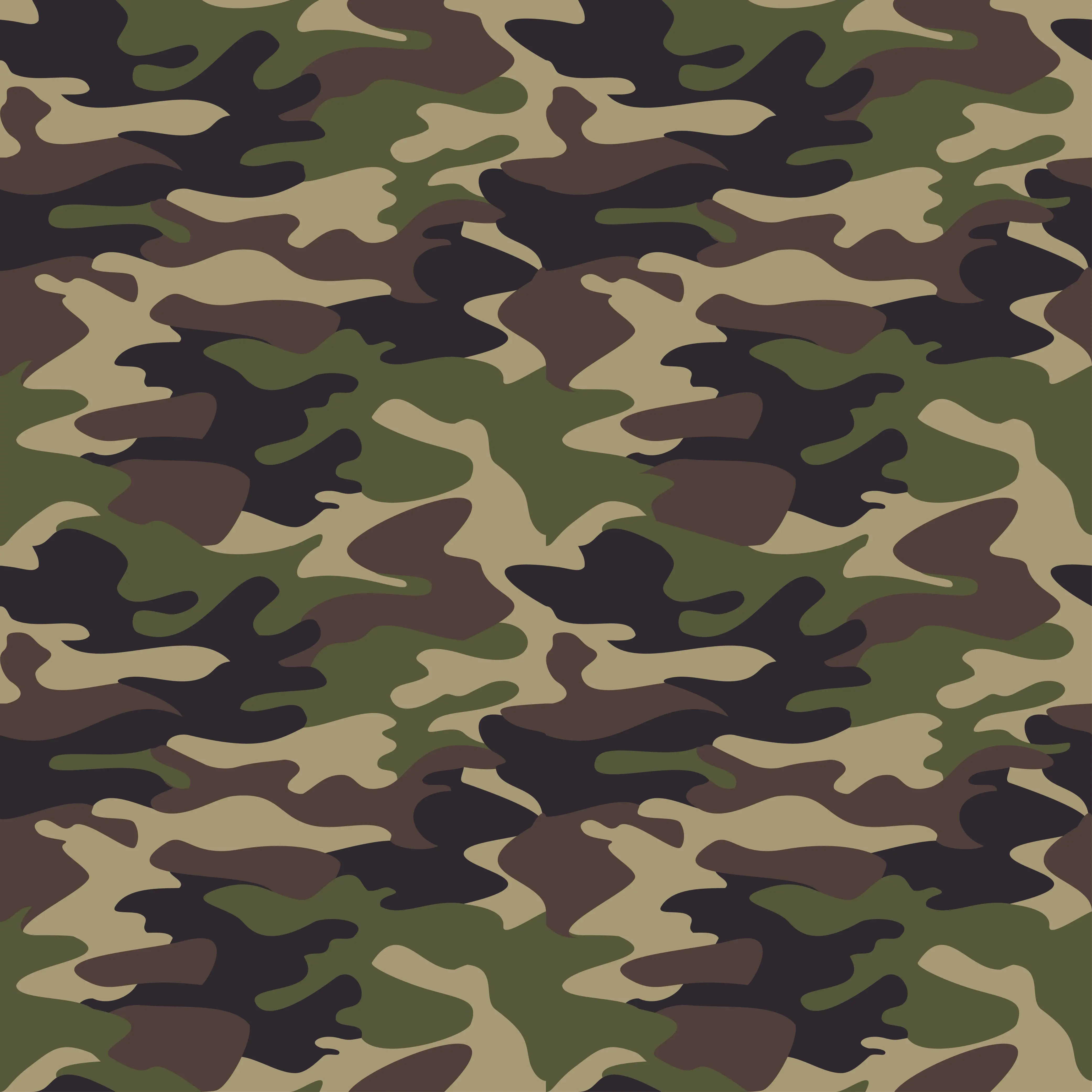 Green and Black Camouflage Patterned Adhesive Vinyl
