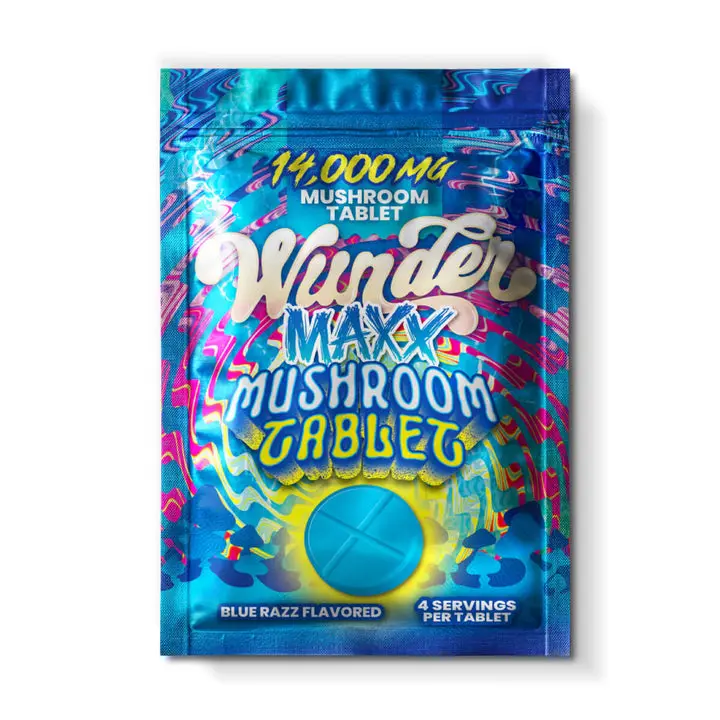 Wunder Blue Razz Mushroom Natural Edible Maxx Strength Tablet - 1 CT Wunder Blue Razz Mushroom Natural Edible Maxx Strength Tablet - 1 CT