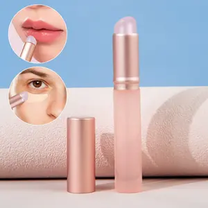Mini Silicone Lip Brush Set, Q-Tip Lipstick Makeup Brushes with Lid, Beauty Travel Brush, Portable High-End Handle Design, Multi-Purpose Concealer Tool, Makeup Tools Set