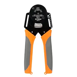 iCrimp Closed Barrel Crimper 4 Way Indent, 8 Impression Type for Deutsch Connector 14,16&18 Gauge (IWD-16)
