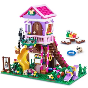 Tree House Building Set - Forest Friendship House Building Block Toys, Tree House building set, the best gift for boys and girls on birthdays and Christmas