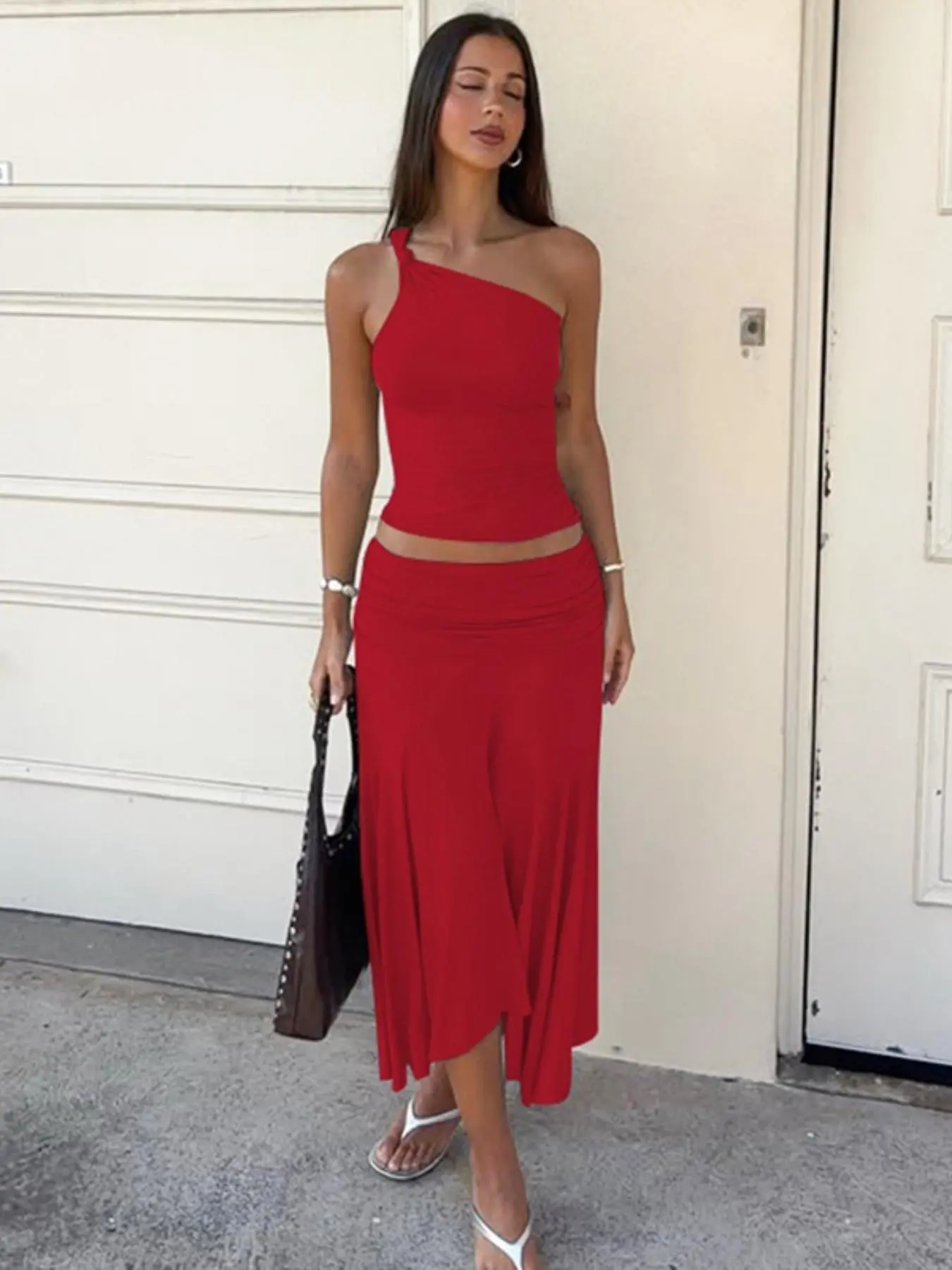 Women's Solid Color Cami Top & Skirt Two-piece Set, Sleeveless Top & Skirt, Ladies Summer Clothes for Daily Wear, Suits, Matching Skirt Set - TikTok Shop Women's Solid Color Cami Top & Skirt Two-piece Set, Sleeveless Top & Skirt, Ladies Summer Clothes for Daily Wear, Suits, Matching Skirt Set - TikTok Shop