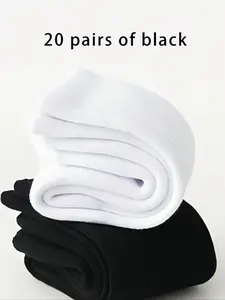 Unisex Sporty Crew Socks, Breathable Thick Socks for Men & Women, Ideal for Sports, Outdoor Activities, Business, Casual Wear