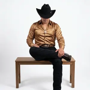 Men's Western Long-Sleeve Casual Shirt, Menswear