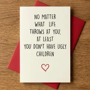 Funny Mother’s Day Card for Mom – Cute & Humorous Greeting Card, Blank Inside, Comes with Envelope
