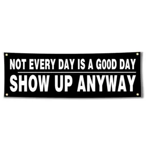 Inspirational Gym Flag Banner 71x24" – Finish It – Workout Motivation Wall Decor, Fitness Banner with Grommets