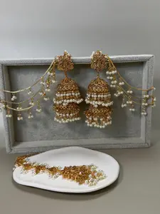 Roshni Double Step Sahara Jhumka w/tikka