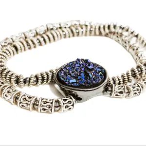 Blue Reign Two Strand Bracelet- Fashion Accessory