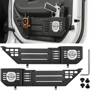 VEILS Metal Front Door Storage Pockets for Jeep Wrangler JL & Gladiator JT 2018-2025, Fits Manual & Power Seats, 2PCS