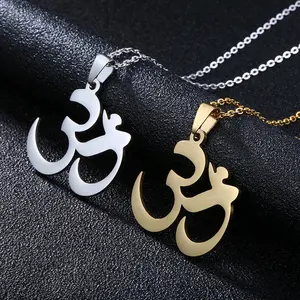 Om pendant necklace, stainless steel yoga outdoor sports chain jewelry