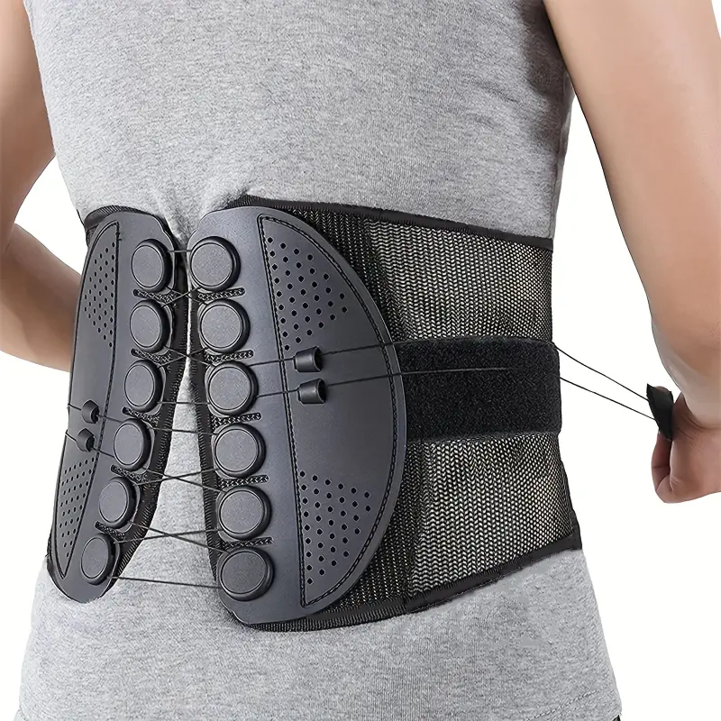 Waist Support Belt, Breathable Polyester Mesh for Unisex Adults, Adjustable Pull-On with Drawstring for Hiking & Fitness