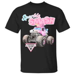 Sparkle Smash Unicorn Monster Truck Shirt, Pink Monster Truck Graphic T-Shirt, Monster Jam Style Racing Tee, Cute Off Road Truck Fan, Gift for Monster Truck Fans Women Men, Fast Shipping USA