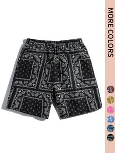 men's ethnic pattern pocket drawstring waist shorts, regular fit summer clothes, stylish paisley print elastic waist swim trunks, beach shorts for casual, 80s fashion, men shorts, drawstring swim bottom