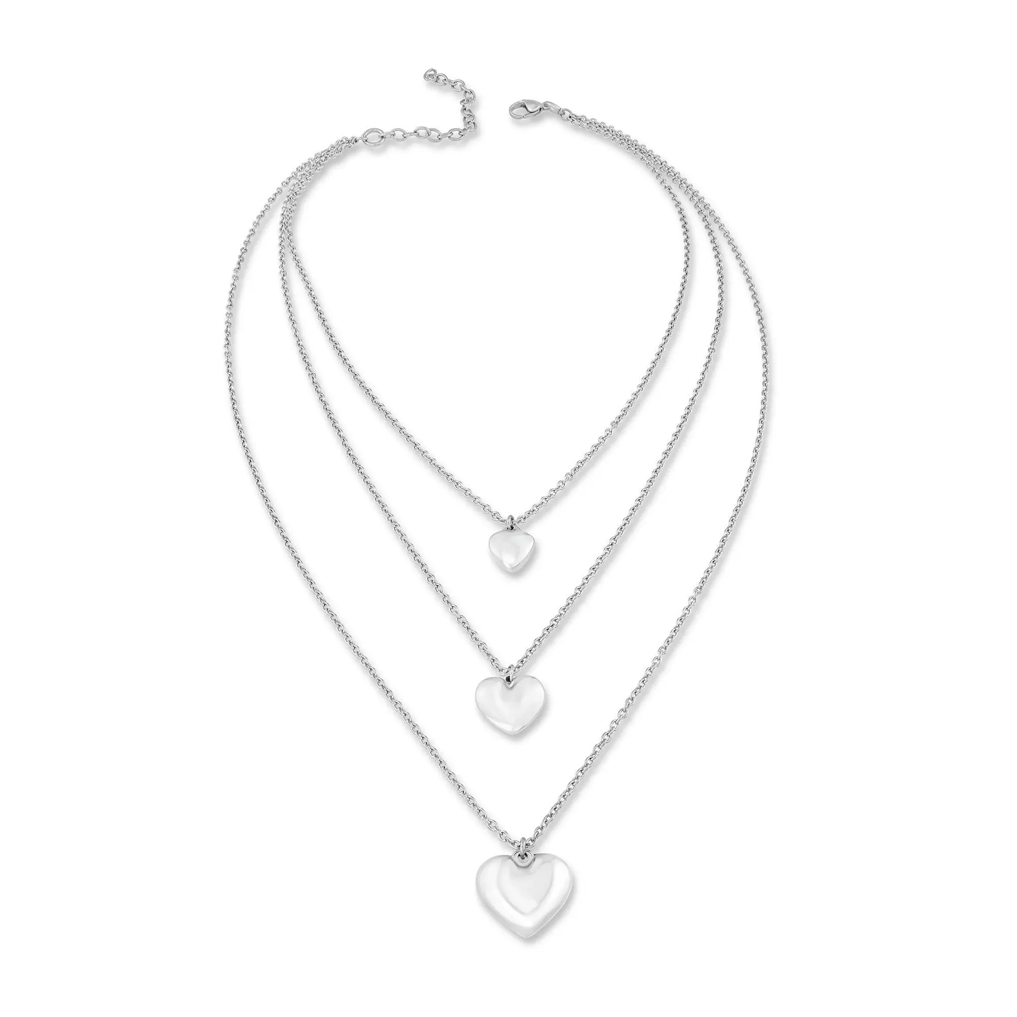 Steel by Design Layered Heart Necklace