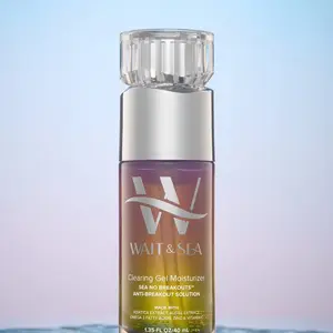 Sea No Breakouts Anti-Breakout Solution Clearing Gel Moisturizer with Salicylic Acid, Willow Bark Extract, Glycolic Acid, Propolis Extract, and Centella Asiatica Extract - Moisture, Lightweight
