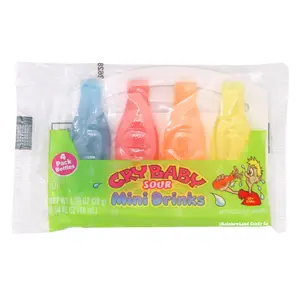 Cry Baby Sour Mini Drinks Candy – Sour Wax Bottle Candy 4 Pack