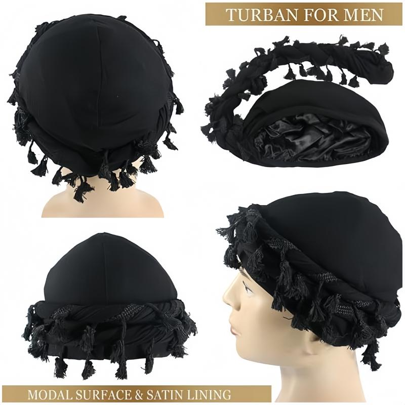 Turban for Men Vintage Twist Head Wraps Durag Satin Lined Halo Turban for WoMen Modal and Satin Turban Scarf Tie，Juneteenth Fashion,muslim men,streetwear