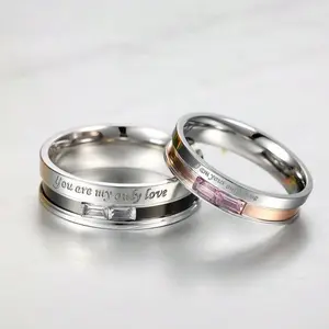 Love Only Engagement Rings ,Popular Design Cubic Zirconia Couple Rings for Men and Women ,Promise Wedding Engagement Rings ,Valentine's Day Gifts, Mom, Mother, Mother's Day