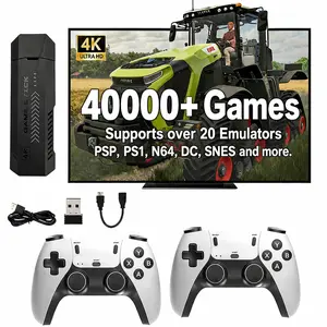 X2 4K Retro Game Stick, 128GB Home Video Console with 2 Wireless Controllers, HDMI Output, 40000+ Built-in Games